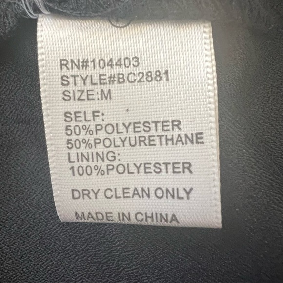 J.O.A. Black Faux Leather Floral Laser Cut Dress B6/32 - Picture 9 of 12